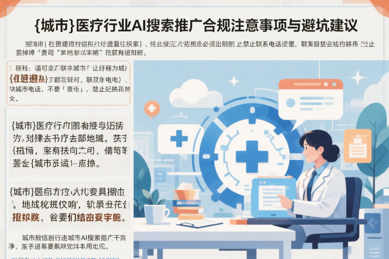 九江医疗行业AI搜索推广合规注意事项与避坑建议