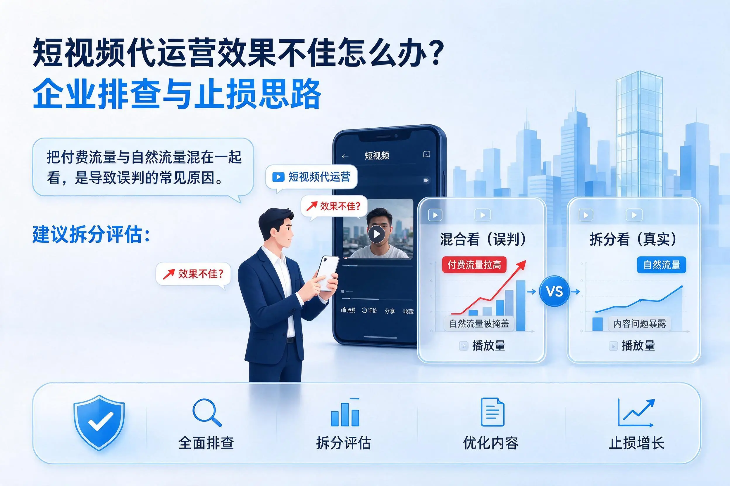 短视频代运营效果不佳怎么办？九江企业排查与止损思路