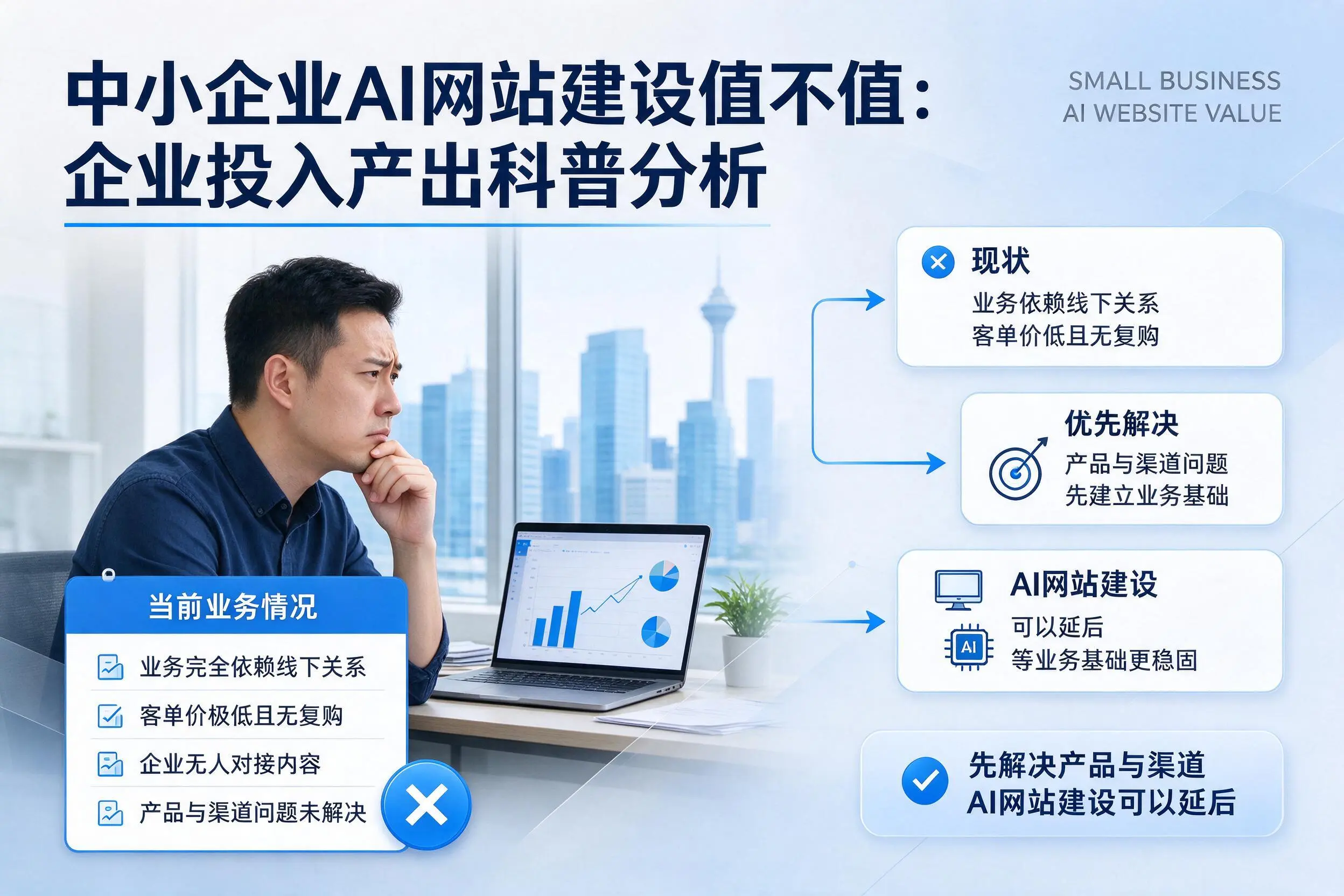 中小企业AI网站建设值不值:九江企业投入产出科普分析