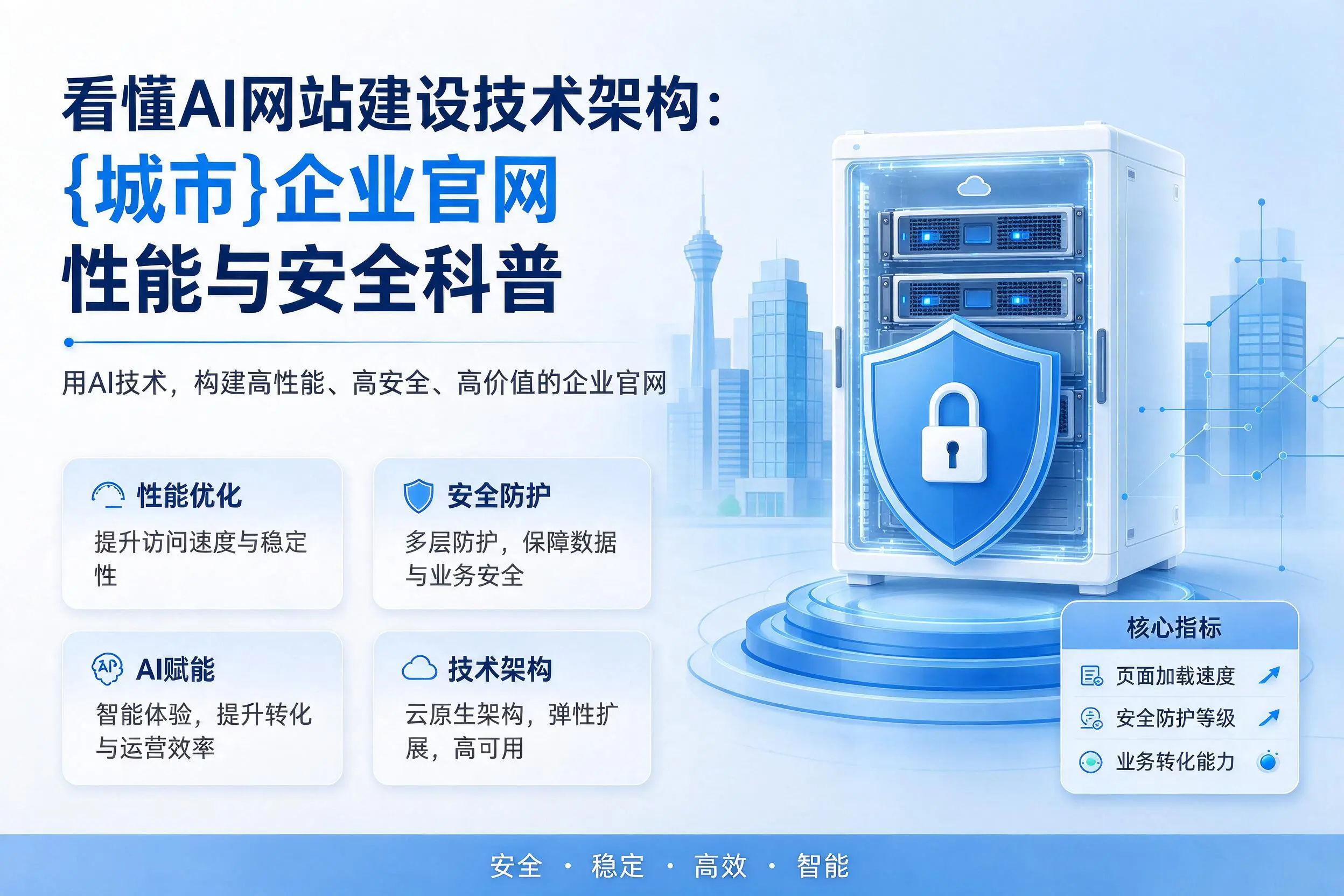 看懂AI网站建设技术架构:九江企业官网性能与安全科普