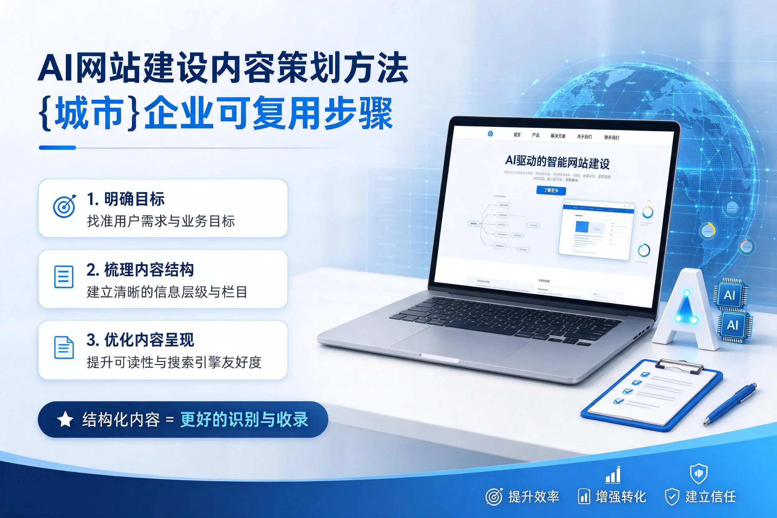 AI网站建设内容策划方法，九江企业可复用步骤