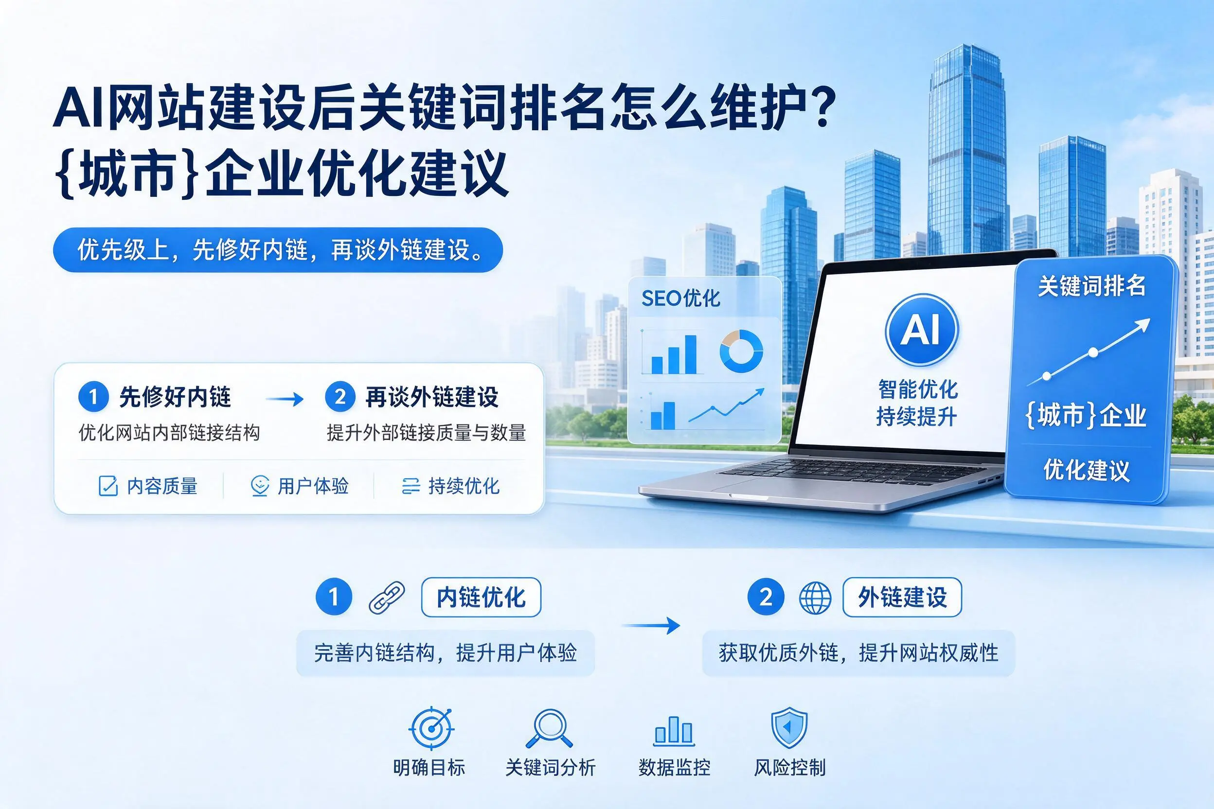 AI网站建设后关键词排名怎么维护?九江企业优化建议