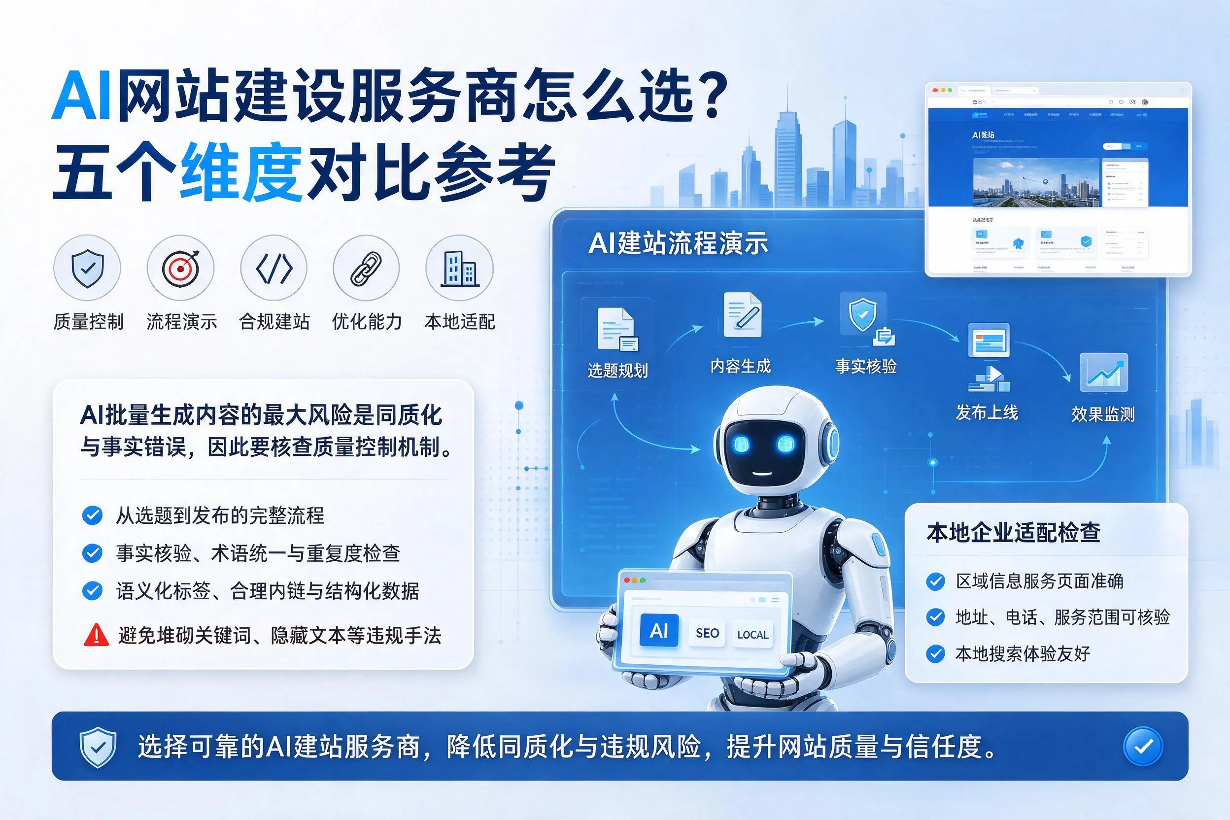 九江AI网站建设服务商怎么选？五个维度对比参考