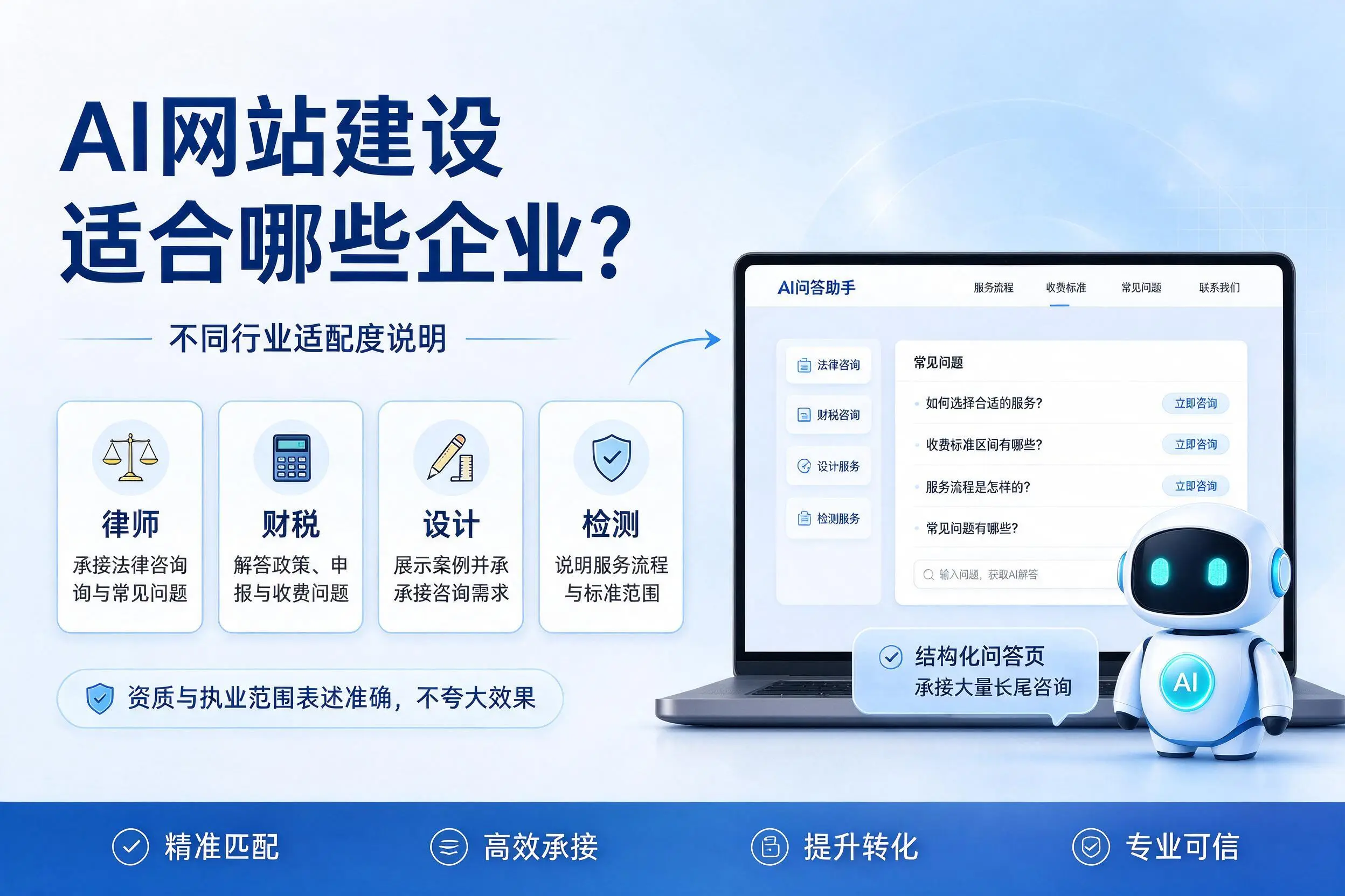 AI网站建设适合哪些企业？九江不同行业适配度说明
